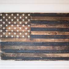 Black White And Wood American Flag Made From Reclaimed Pallet Wood American Flag Wood Apartment Decor American Flag