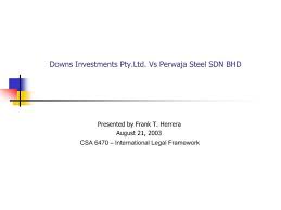 Indah water konsortium sdn bhd (iwk) 13. Ppt Downs Investments Pty Ltd Vs Perwaja Steel Sdn Bhd Powerpoint Presentation Id 749008