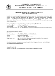 Contoh surat penawaran makanan, barang dan jasa, kerjasama, barang elektronik, penawaran produk kue, penawaran negosiasi, penawaran barang furniture, katering, harga, surat penawaran dalam bahasa inggris beserta isi dan cara membuat lengkap. Berita Acara Evaluasi Penawaran Lab Terpadu Atim