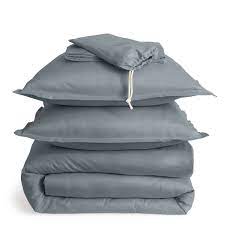 parure de lit satin de coton gris anthracite luxe parure de lit satin de coton linge de lit