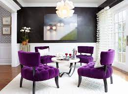 Purple dining areas are rare. New Obsession Purple Velvet And Zebra Betterdecoratingbible Purple Living Room Purple Dining Room Dining Room Design