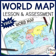 world map activity and assessment free printable digital tpt