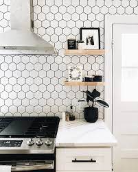 It is also an important decorative element that may add a kitchen class and style. Hexagonal Backsplash In 2020 Kitchen Backsplash Designs White Shaker Cabinets Backsplash Kitchen White Cabinets