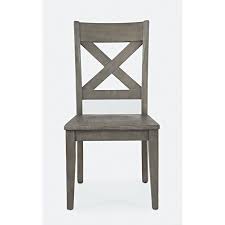 Jarod Solid Wood Cross Back Side Chair In Grey Solid Wood Dining Chairs Wood Side Chair Dining Chairs