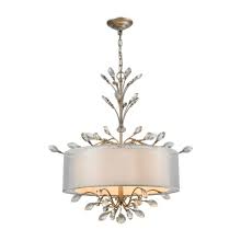 Constructed with metal in matte nickel finish and black linen fabric shade. Metropolitan N6589 272 Arcadian Gold 8 Light Single Tier Linear Chandelier From The Vel Catena Collection Lightingdirect Com