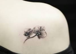 Small Gray Orchid Tattoo Orchid Tattoo Orchid Flower Tattoos Orchid Tattoo Meaning