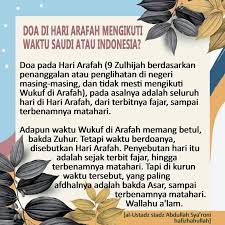 Hari arafah ternyata memiliki banyak keistimewaan. Doa Di Hari Arafah Mengikuti Waktu Saudi Atau Indonesia Nasihat Sahabat