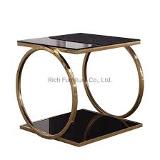 Ashley furniture signature design marble coffee table China Living Room Tempered Glass Marble Top Coffee Table Side Table With Titanium Stainless Steel Frame China Coffee Side Table Golden Color Table