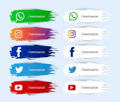 Download Modern Watercolor Social Media Lower Third Icons Set For Free Icon Set Vector Free Social Network Icons