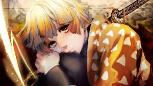 4k ultra hd zenitsu agatsuma wallpapers. Demon Slayer Zenitsu Agatsuma Wearing Yellow Dress Sitting Sad 4k Hd Anime Wallpaper A Wallpaper Wallpapers Printed