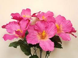 Get it as soon as fri, may 14. Amazon Com Hot Pink Jumbo Hibiscus Bush Artificial Flowers 23 Bouquet 7 0320hpk Electronics
