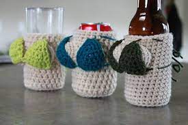 Hahahahahaha Crochet Koozie Crochet Mug Cozy Crochet Projects