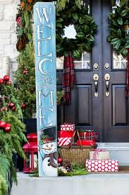 Christmas Welcome Sign Winter Welcome Sign Snowman Welcome Etsy Front Porch Christmas Decor Front Porch Decorating Door Decorations