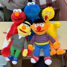 Kaws X Sesame Street Uniqlo Plush Doll Toy Box Set Limited Edition Complete Elmo New Price Kaws Bff Pink And More Sesame Street Sesame Street Dolls Elmo Plush