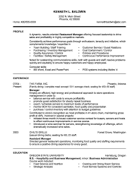 Restaurant Manager Resume Resume Template Format Resume Examples Job Resume Samples Manager Resume