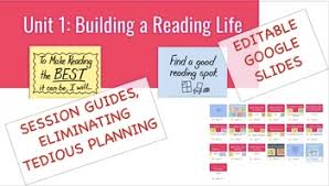 lucy calkins building a reading life session guides editable google slides