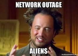 Yahoo finance's myles udland, brian sozzi, julie hyman, and dan howley discuss the widespread internet outage that took place this morning. Network Outage Aliens Make A Meme