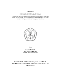 Penelitian tindakan kelas di kelompok a tk pgri mekarsari kecamatan cisarua kabupaten sumedang: Contoh Laporan Penelitian Tindakan Kelas Pdf Kumpulan Contoh Laporan