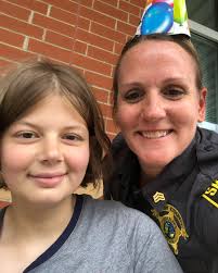 This afternoon, our D.A.R.E. and SRO supervisor, Sergeant Angel Ricks,  visited one of her long-time students from Nash Central High School who is  currently attending a summer program at the Rocky Mount