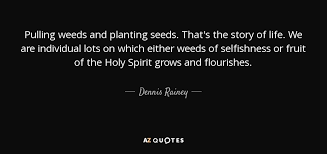 Explore 234 gardening quotes by authors including marcus tullius cicero, william blake, and george eliot at brainyquote. Dennis Rainey Quote Pulling Weeds And Planting Seeds That S The Story Of