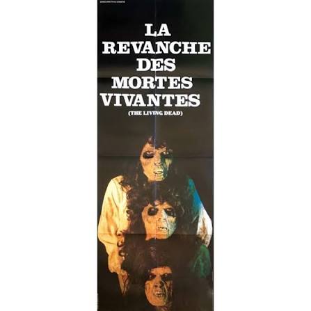 THE REVENGE OF THE LIVING DEAD GIRLS Movie Poster - 23x63 in. - 1987 -  Pierre B. Reinhard, Cornélia Wilms