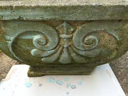 The old concrete planters now have that lovely, aged french vibe. Transforming Old Concrete Planters And A Feature