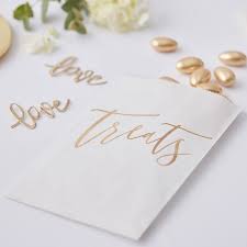 Gold Wedding Sweet Bags Hochzeit Shop Candybar Weisse Hochzeit