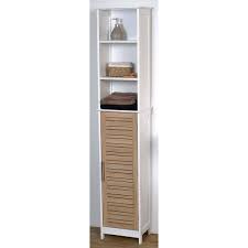 International bamboo and rattan tower. Evideco Free Standing Bath Linen Tower Cabinet Stockholm Wood Brown
