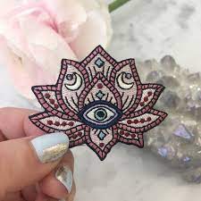 Mystical Lotus Evil Eye Patch Evil Eye Tattoo Eye Tattoo Embroidered Patches