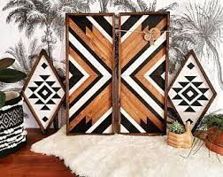 Reclaimed Wood Wall Art Wooden Wall Art Geometric Wood Art Etsy Reclaimed Wood Wall Art Wooden Wall Decor Aztec Wall Art