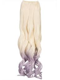 As fun as dip dye hair is, with it comes a bit of new responsibility. Dip Dye Curly One Piece Hair Extensions In Pure Blonde To Pastel Purple Koko Couture