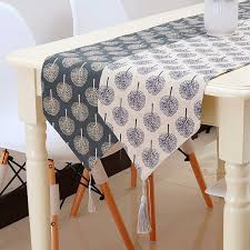 Some might come in a silky texture while others might be made out of plastic. Gray White Tree Table Runner Cotton Linen Runners For Kitchen Dining Living Room Table Linen Decor Shopee Singapore