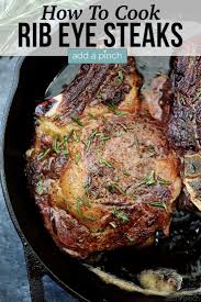 Make The Best Steaks At Home Skillet Rib Eye Steaks Add A Pinch In 2020 Ribeye Steak Recipes Ribeye Steak Beef Steak Recipes
