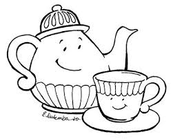 Illustration about teacup coloring page, useful as coloring book for kids. Coloring Page Tuesday Teapot And Teacup This Is Another Card I Made For One Of My Students Turned Into A Coloring Page Coloring Pages Tea Pots 8th Of March