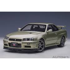 AUTOart - 1:18 Nissan Skyline GT-R (R34) V-Spec II N?r (Millenium Jade)