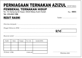 Secara umum invoice di kalangan para pebisnis. Contoh Resit Rasmi Ohtheme Cute766