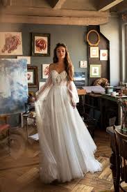 Individual Size A Line Silhouette Roxana Wedding Dress Modern Style By Devotiondresses In 2020 Wedding Dress Long Sleeve Modern Wedding Dress Wedding Dress Sleeves