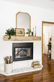 How To Install A Floating Barn Beam Mantel Fireplace Mantle Decor Fireplace Mantel Decor Modern Farmhouse Mantel Decor