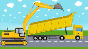 Excavator Construction Vehicles Dump Truck Bulldozer Cartoon Youtube Toy dump truck plastic car in bright colors vector illustration isolated on white background. excavator construction vehicles dump truck bulldozer cartoon