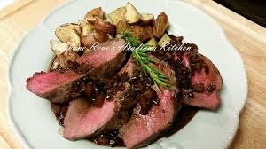 Add the wine, 3 cups beef broth, thyme sprigs, ¼ teaspoon salt, ¼ teaspoon pepper and sugar. Beef Tenderloin With A Red Wine Reduction Pan Sauce Rosemary Potatoes Episode 65 Youtube