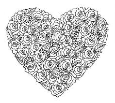 Drawing, a person reflects in the drawing his inner world, becomes calm and catches his insights. Coloring Pages For Adults Roses And Hearts