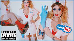 Blink 182 nurse costume includes a white short uniform with a red bralette underneath. Blink 182 Nurse Full Costume Makeup Tutorial Ashtoberfest Iv Youtube