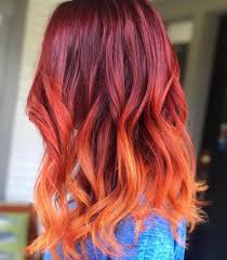 Feelme ombre human hair bundles with closure 1b/27 two tone peruvian straight bundles with closure 4x4inch remy hair extensions. 28 Blazing Hot Red Ombre Hair Color Ideas In 2021