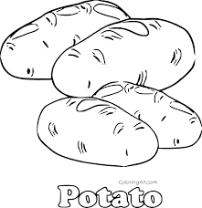 The potatoes here are funny as they have faces and arms and legs. Four Potatoes And Text Coloring Page Coloringall