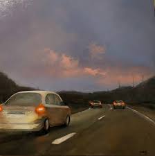 Don't forget to bookmark pics/aesthetic road trip sunset using ctrl + d (pc) or command + d (macos). Cars On The Highway At Sunset Painting By Tomas Castano Saatchi Art
