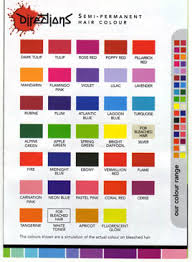 Directions Hair Dye Colour Chart Lajoshrich Com