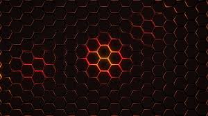 1080p Black And Orange Wallpaper Abstract Wallpaper No 381012 Hexagon Wallpaper Abstract Wallpaper Uhd Wallpaper