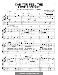 Beginner Can You Feel The Love Tonight Piano Chords Can You Feel The Love Tonight For Piano Very Easy Version By Elton John Videopianolessons Learn Piano Piano Lessons Piano Lessons For Beginners