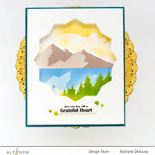 Maybe you would like to learn more about one of these? Altenew Cloud Scene Stencil Mountain Scene Stencil Tropical Forest Enamel Dots Nesting Soda Tops Die Set Grateful Heart Stamp Set July 20 Card 2 Altenew Scrapbook