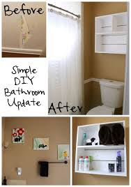 Our Simple Diy Bathroom Update Bare Feet On The Dashboard Diy Bathroom Bathroom Wallpaper Diy Bathroom Update